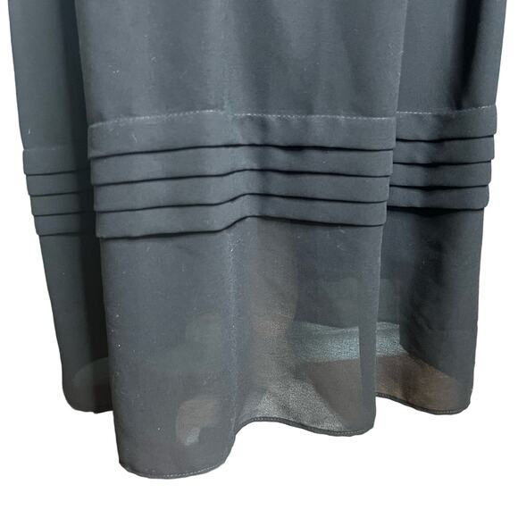 Vintage 80s Midi Dress Clement Laird for Cache Embroidered Pleated Sz Medium 7/8 - Picture 8 of 14